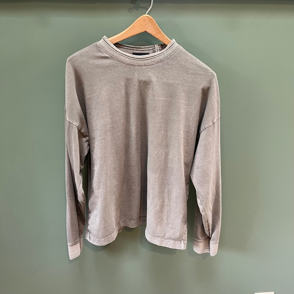 RicherPoorer Long Sleeve Crew Neck T Shirt Top Men's Size M Green‎ Relaxed Fit